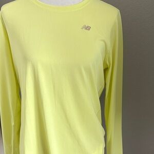 New Balance Women's Bright Yellow Long Sleeve Tee